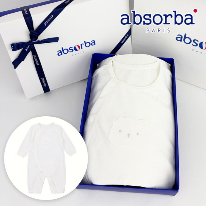 매장정품 압소바 모달 우주복 배냇가운 2WAY 남아 여아 선물포장