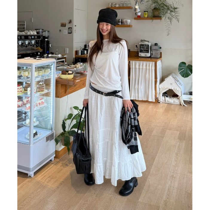 매장정품 셀렙샵에디션 CELEBSHOP EDITION 26SS 코튼100 티어드 풀 스커트 2079007658 144892