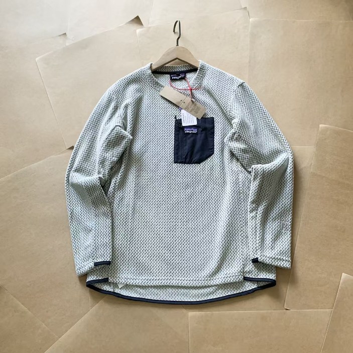 남녀공용 아웃도어 라운드 맨투맨 물결 패턴 캐주얼 티셔츠 초봄 스포츠 데일리룩