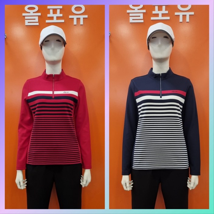 올포유 활동성 너무 좋아 여성 스트라이프 하프넥 티셔츠 WTHM9261500915 올포유 활동성 너무 좋아 여성 스트라이프 하프넥 티셔츠 WTHM9261500915