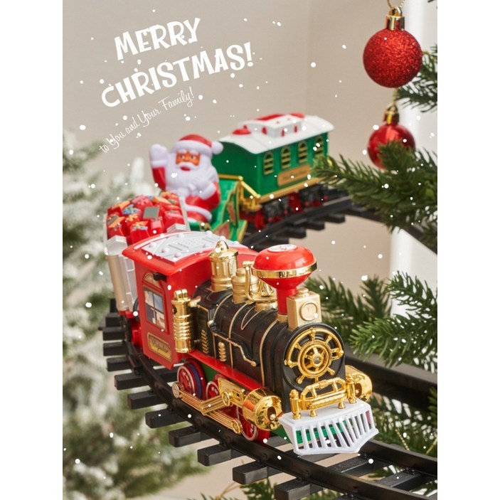 크리스마스트리기차 움직이는 전동 기차 고급오너먼트 트리 장식 소품