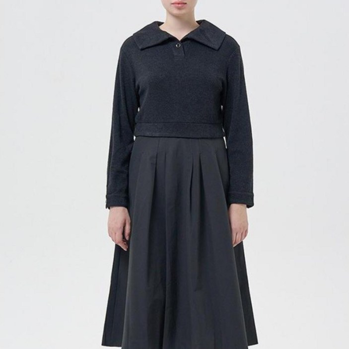 올리비아하슬러 카라넥 포인트 보온 롱 원피스 OHCWOP103