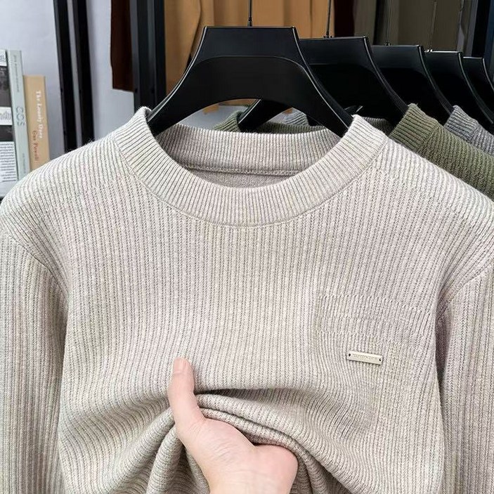 남성 겨울 따뜻한 고퀄리 라운드 니트