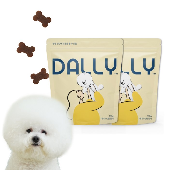 메이드인랩 강아지 관절 영양제 달리 터마신 강황추출물 DALLY 100g, 강황, 2개
