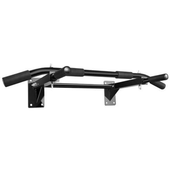 벽걸이철봉 벽고정 홈트 벽부착 턱걸이 문틀철봉 블랙-크로스바 없음
