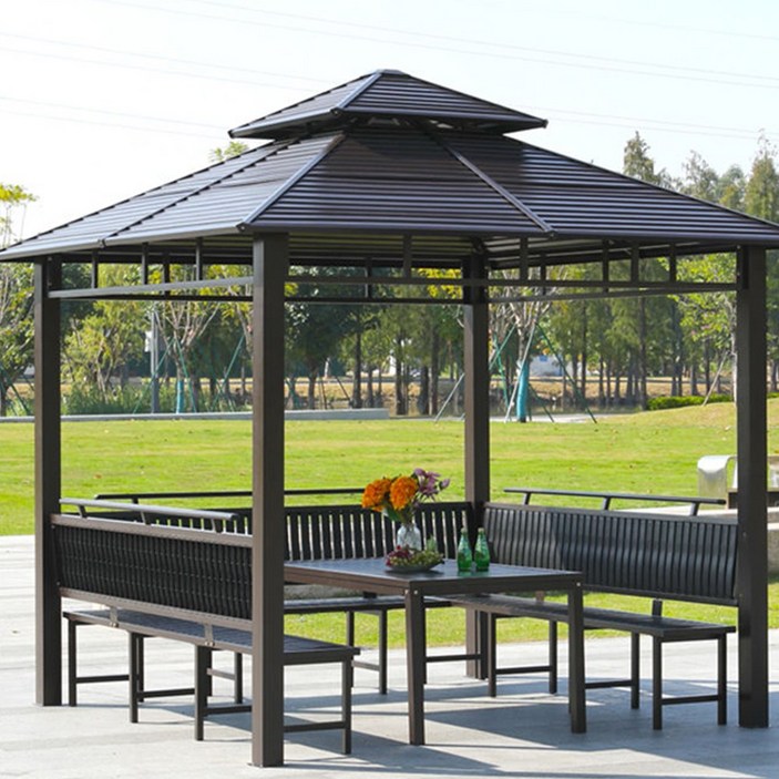 앙골모아 정자 가제보 야외 바베큐장 조립식파고라 야외정자 조립식 옥상 파고라