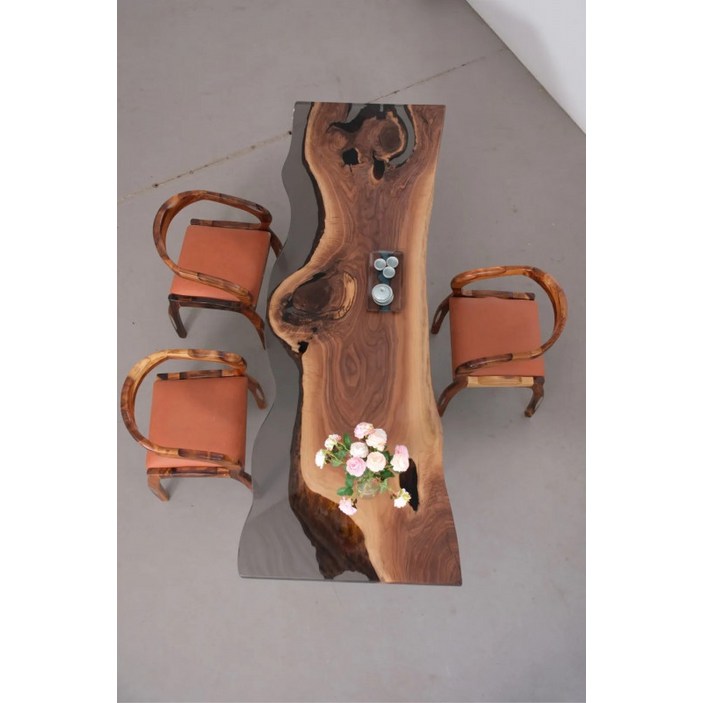 우드슬랩 에폭시 식탁 레진테이블 아트 나무