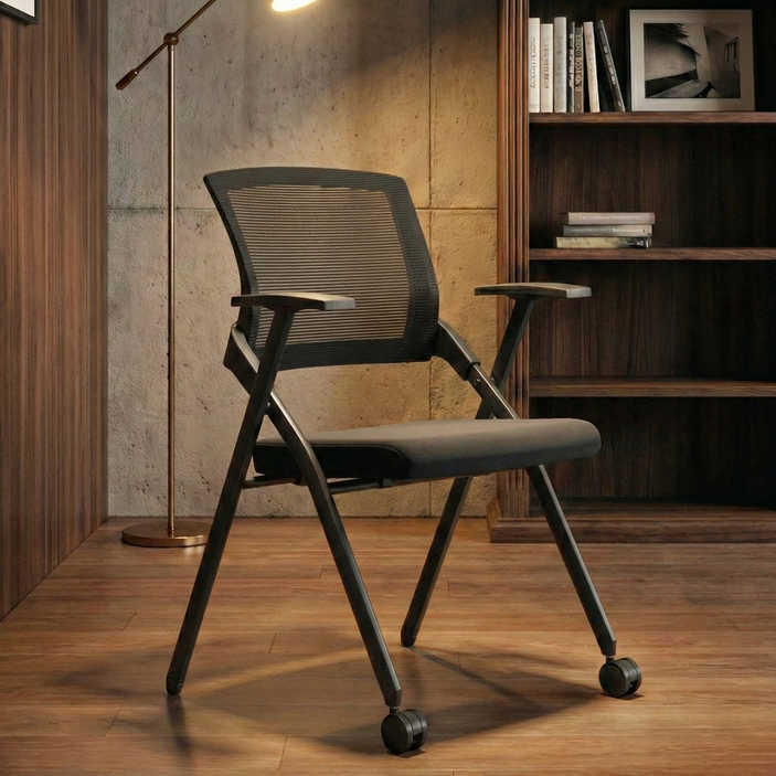 린백토리 LTY100S 학생 바퀴없는 허리 편한 공부 책상 사무실 회의실 접이식 메쉬 의자