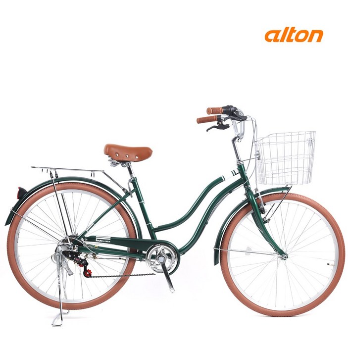 바구니자전거 알톤 보뚜 L 2.0S 바구니 짐받이 여성용 클래식 자전거