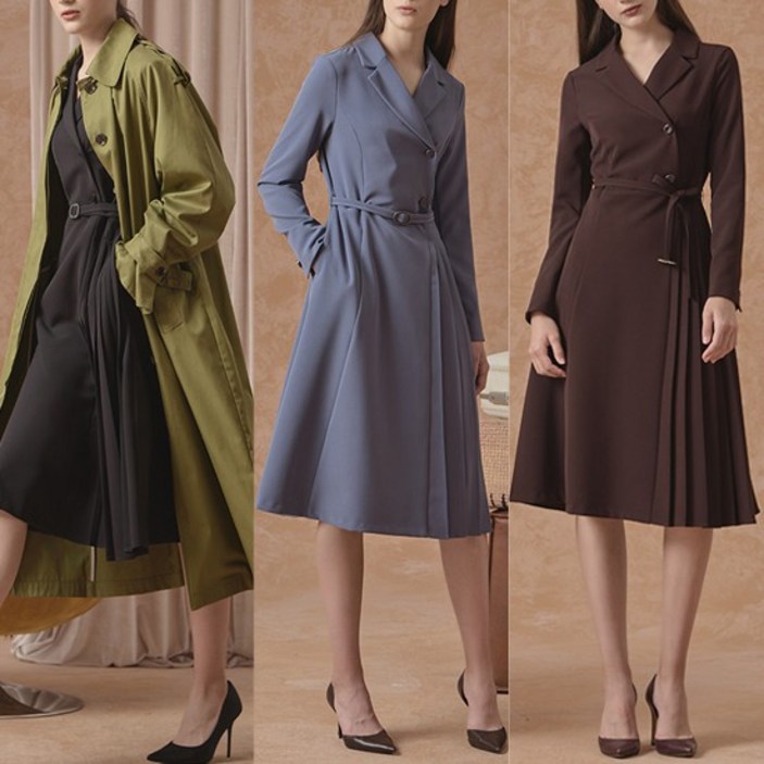 런칭가 69,900원 23FW 테일러드 랩핑 원피스 1종 SRF233F0101OP