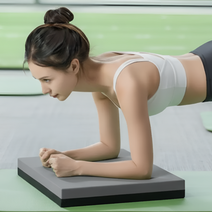 나나코지 밸런스 패드 데드리프트매트 프랭크 필라테스 무릎 매트 50*40*4cm, 그레이