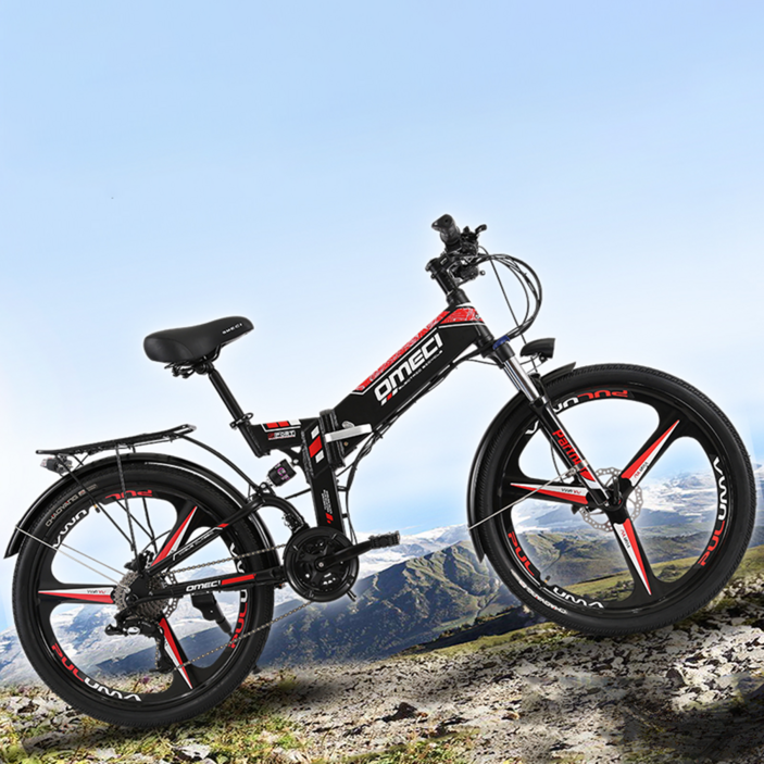 OMECI 접이식 전기산악 자전거 24/26 인치 리튬배터리 오프로드 MTB 남녀 전동