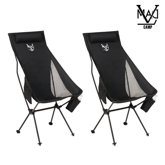 지프캠핑의자 매드캠프 폴딩형 캠핑 의자 접이식 경량형 경량체어, 블랙, 2개
