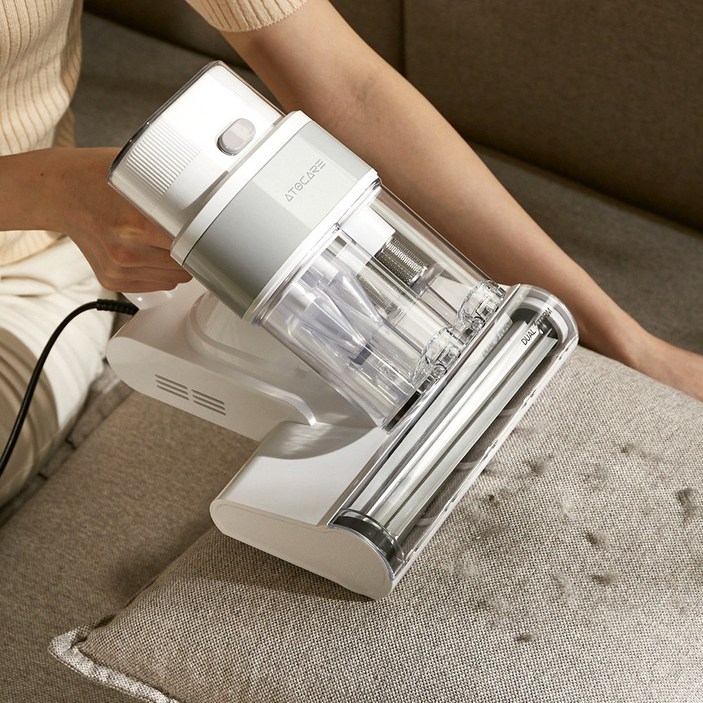 로켓 아토케어 듀얼스톰 AI 침구청소기 99.9% UV-LED 살균 열풍건조 집진드기박멸 침대청소기