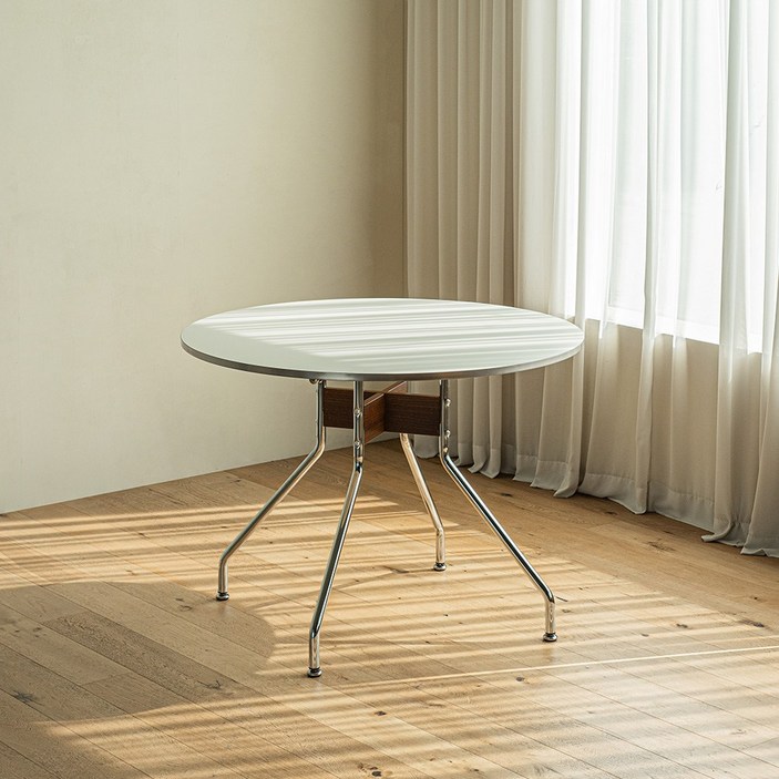 고트 미드센추리 모던 철제 LPM 원형 테이블 1200