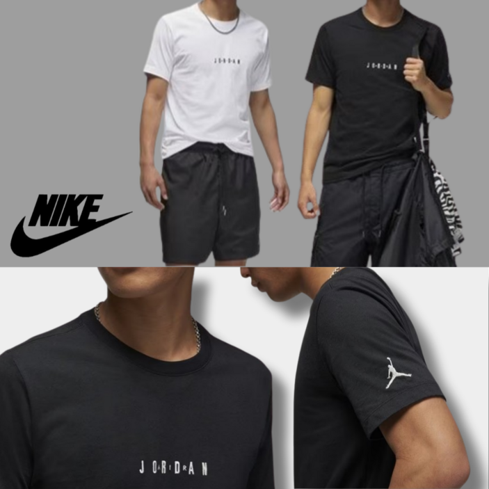 [국내매장] 나이키 반팔티 남성 조던 에어 티셔츠  자수 그래픽 여름용 기능성 스포츠웨어