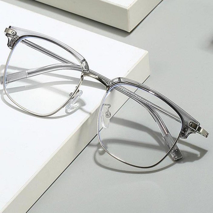 도수없는 엠지 이미지 지적인 초경량 트렌드 패션안경 긱시크 무테 반무테 뿔테 안경 티타늄 안경테 TR24023