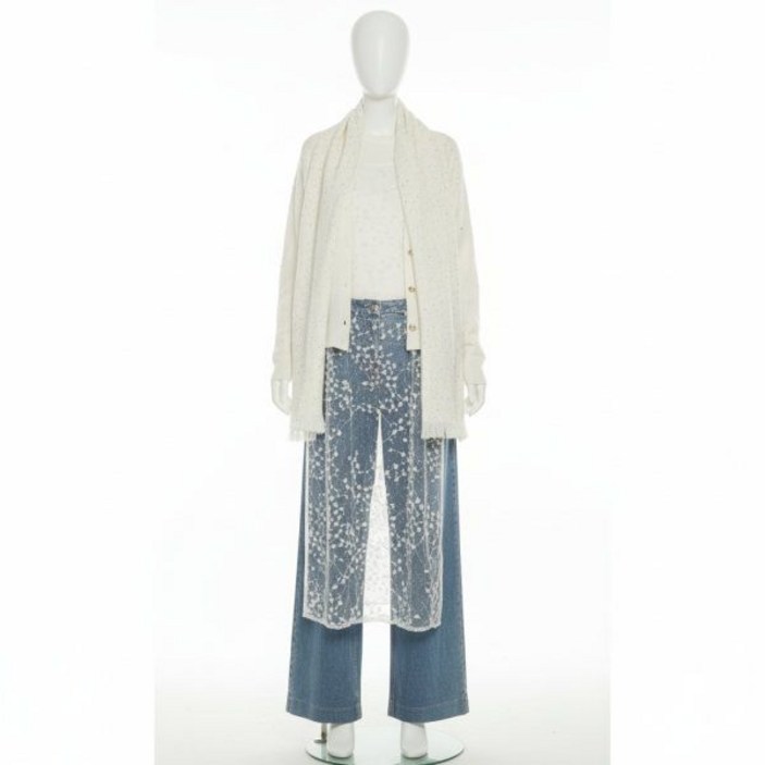 지스튜디오 아이보리 만25FW 스팽글 레이어드 원피스