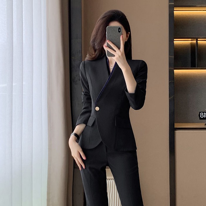 휠렉스 여성 정장 허리조임 오피스룩 패션 상하세트 JT417