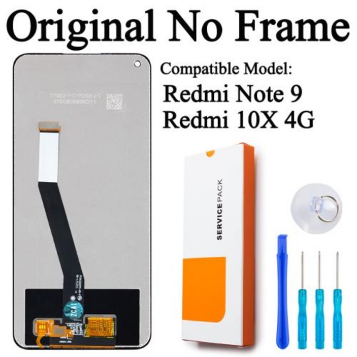 M2003J15SC M2003J15SG 샤오미 Redmi Note 9 용 프리미엄 Lcd 프레임이있는 Redmi 10X 4G Lcd 화면 용 디스