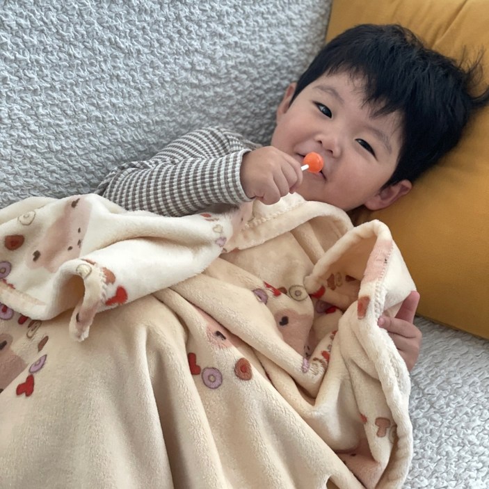 돗투돗 코지 밍크 극세사 아기 블랭킷 겨울 담요