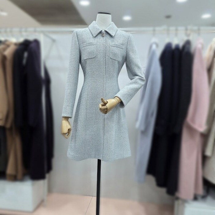 [백화점/아울렛] 잇미샤 스탠드카라 트위드 원피스(ITPAZOP860)_ 368134