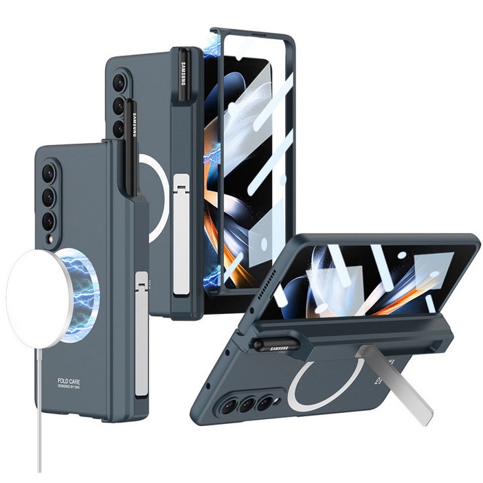 바이주주 갤럭시 Z폴드 5 4 3 맥세이프 힌지 보호 펜 케이스