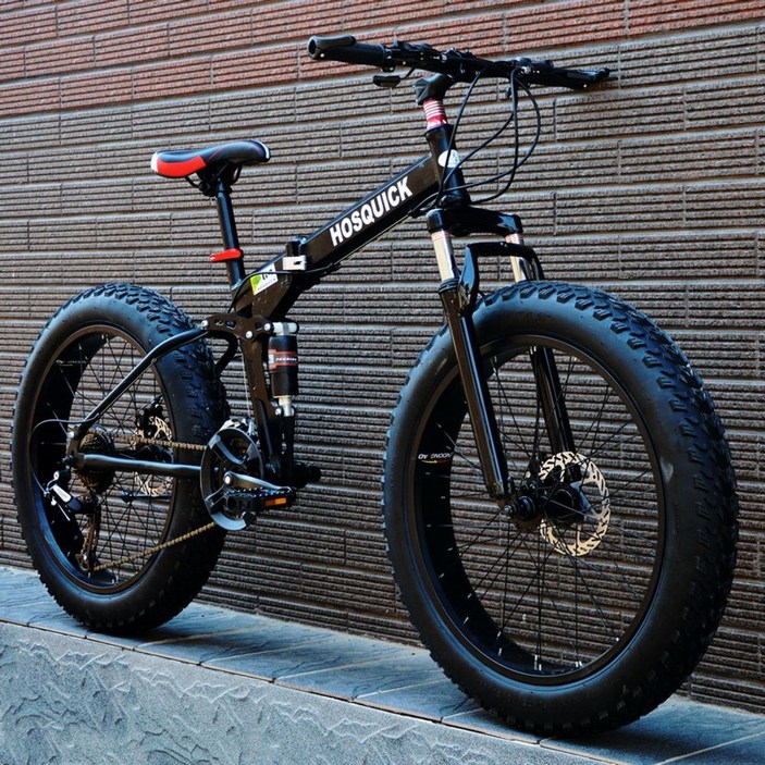 전기팻바이크 20인치 접이식 폴딩 스쿠터 전동 전기 바이크 팻바이크 펫바이크 가성비 자전거, 블랙
