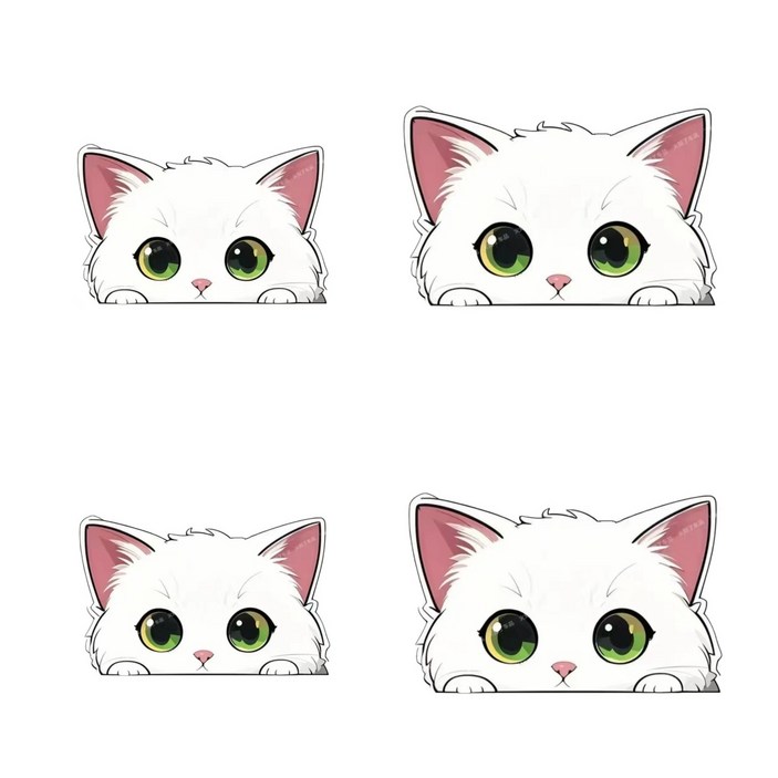 픽클리차량용 스크래치 커버 고양이 스티커 자동차 흠집커버고양이스티커