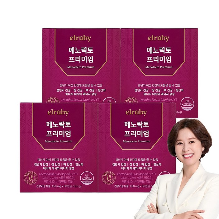 휴온스N 공식 메노락토 프리미엄 갱년기 유산균 yt1 1개월분, 30정, 4개