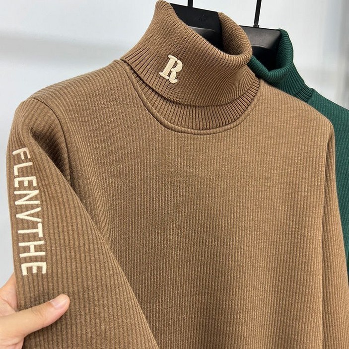 보그핏 M5282 피타상의 / 남성 자모 긴팔 터틀넥 목폴라 니트