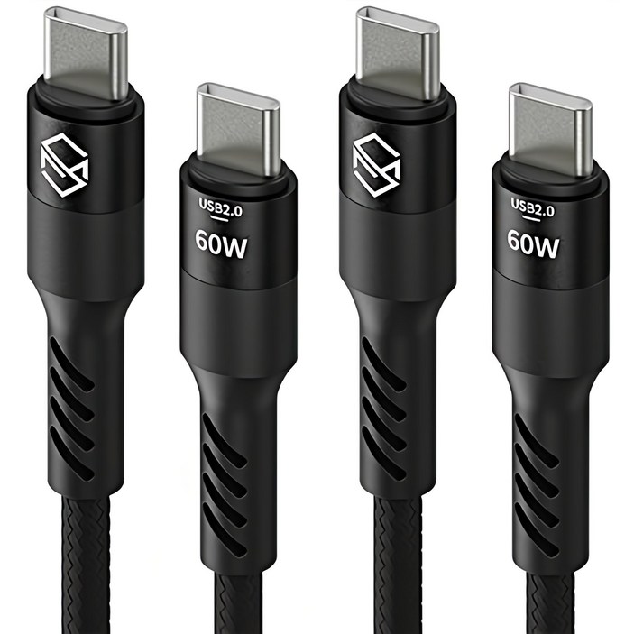 신지모루 C to C타입 주석도금 단선강화 60W PD 고속충전 케이블