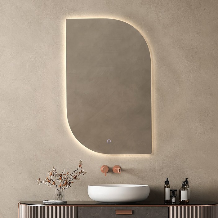 루비드 LED 간접 조명 하프 포토존 비정형 거울