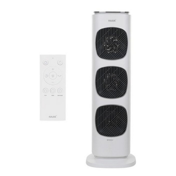 26년형 고스펙 한경희 BLDC PTC 온풍기 공기청정 무드등 가정용 사무실, 화이트