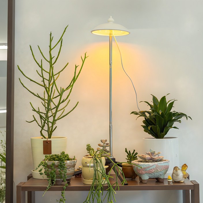 루아즈 LED 우산 식물 생장등, 화이트 루아즈 LED 우산 식물 생장등, 화이트