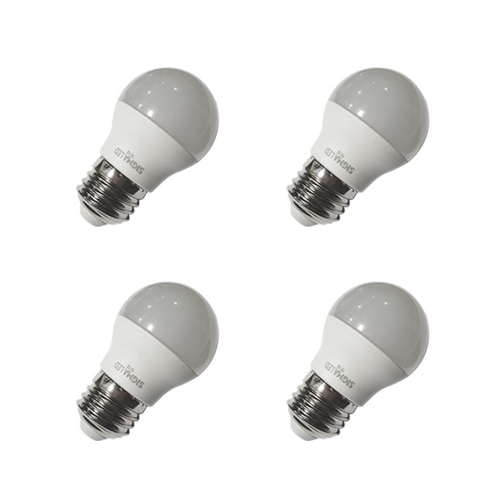 시그마엘이디 LED 인치구 3W E26, 전구색, 4개