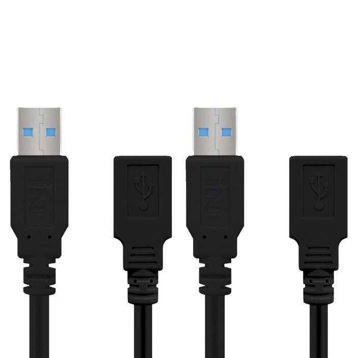 인네트워크 풀몰딩 USB3.0 연장 케이블 블랙 IN-U3AMF1M