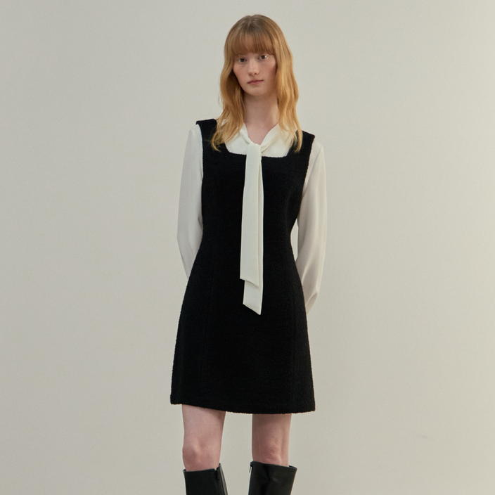 마인드브릿지 여성용  트위드 슬리브리스 미니원피스 MZOP7201