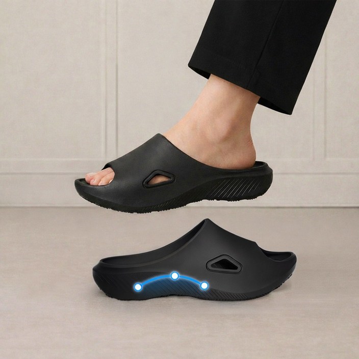 피티즘 발편한 족저근막 아치 슬리퍼 사무실 실내화