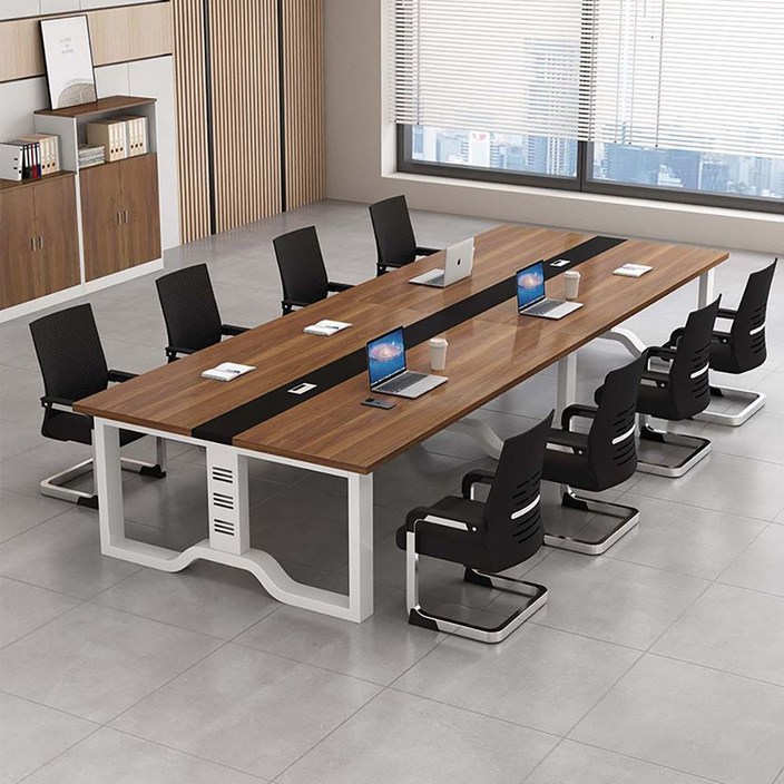 사무실 회의용 대형 사각테이블 6/8/10인용 회의실 다용도 사무용 책상, A02
