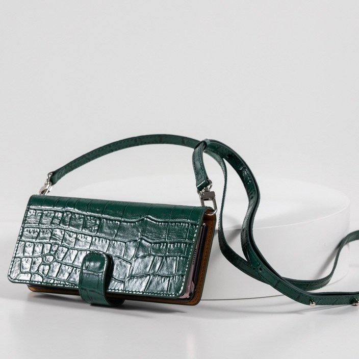 본아띠 갤럭시 제트폴드5 지갑 케이스 천연소가죽 악어 ZENITH