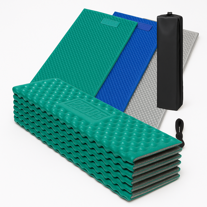 1인용 접이식 캠핑 매트 휴대용 백패킹 차박 비박 아웃도어 등산, 1인용 캠핑 매트-(블루)