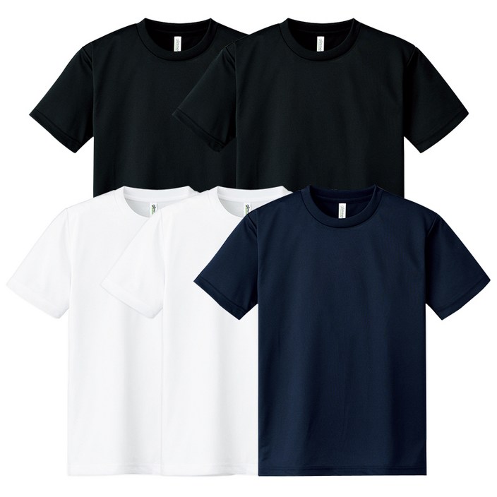 [자체제작] 1+1+1+1+1 기능성 드라이 쿨 반팔티 5종세트