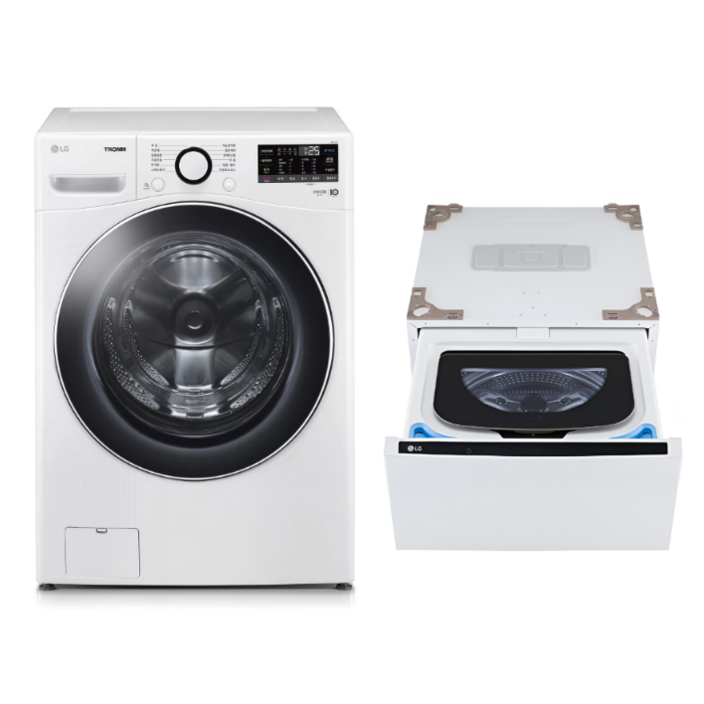 LG전자 트롬 세탁기  트윈 미니워시 세트 F24WDWPX 24kg  4kg 방문설치