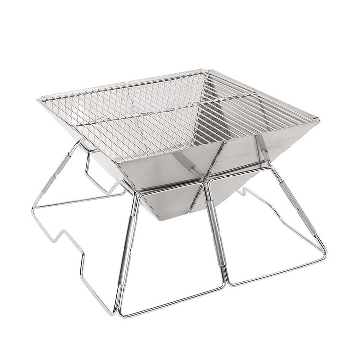 접이식 불멍 캠핑 사각 화로대  전용가방, 1개