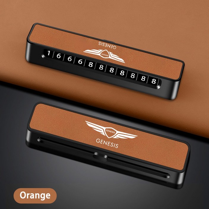 ABS 가죽 자동차 임시 주차 플레이트 표지판 전화 번호판 중지 G80 G90 GV80 G60 GV60