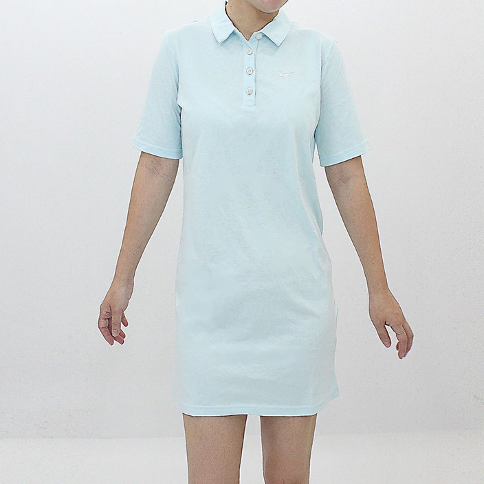 나이키 카라 원피스 여성 티 드레스 피케 반팔 치마 미니 스커트 부드러운 면 티셔츠