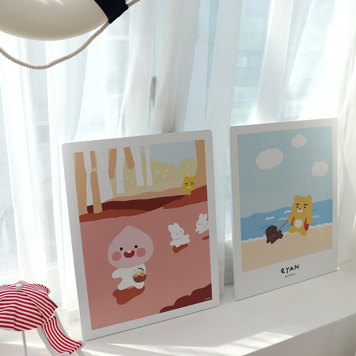 카카오 액자테이블 접이식 캐릭터 다용도 공부상 15종 랜덤발송