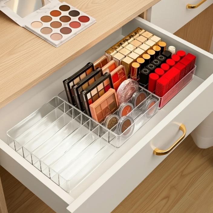 투명 7칸 립스틱 아이섀도우 홀더 메이크업 화장품 정리함
