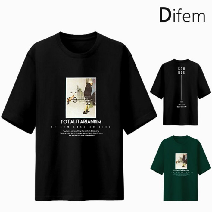 디프엠 5부오버핏반팔 토탈소스 M5XL 빅사이즈 남녀공용 반팔티셔츠 반팔 티셔츠